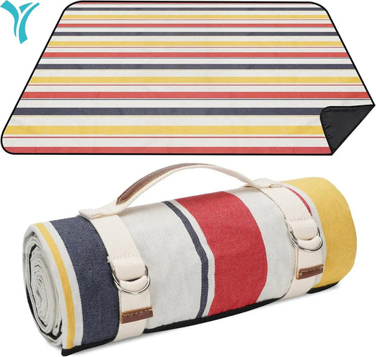 Picnic Blanket Waterproof, Beach Portable with Carry Strap Outdoor Camping Party, Large Foldable Sand Proof for Wet Grass Hiking Wild Frontier Gear LLC