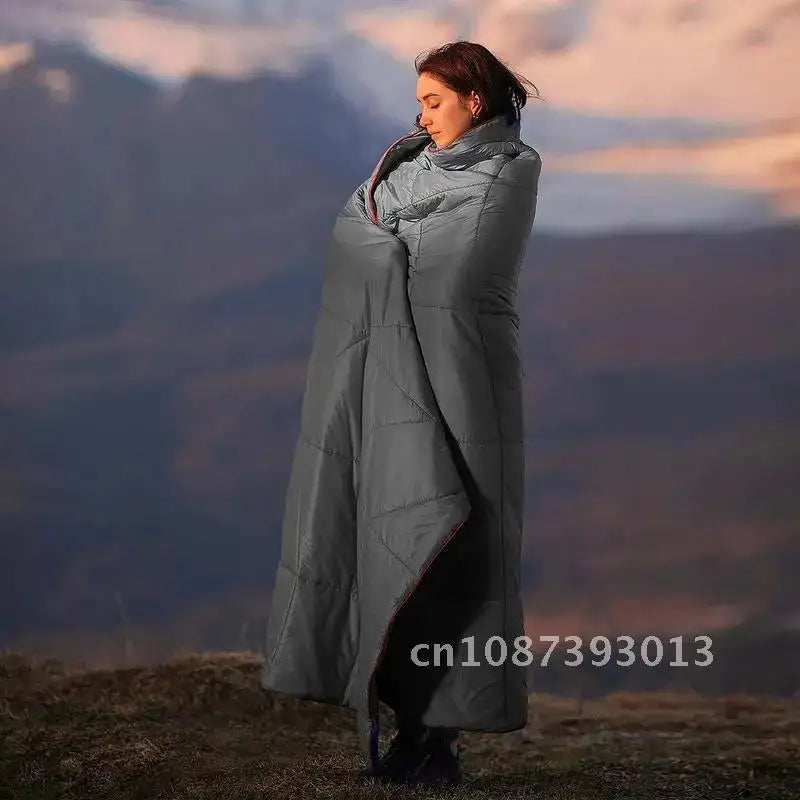 Camping Down Blanket Soft Military Waterproof Poncho Liner Quilt Hiking Travel Accessories Pad Mat Outdoor Sleeping Ultralight Wild Frontier Gear LLC