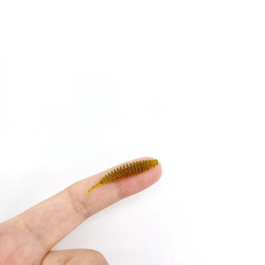 DUODUOYU 10PCS Mini Ajing Soft Worm Fishing Lures - 0.4g/35mm Artificial Bait for Freshwater and Saltwater Fishing - Wild Frontier Gear LLC