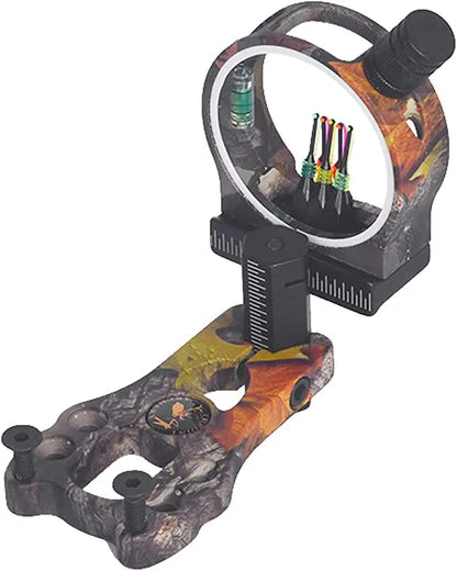 5 Pin Bow Sight 0.029" Fiber Compound Bow Sights with LED Sight Light for Compound Bows Archery Hunting - Wild Frontier Gear LLC