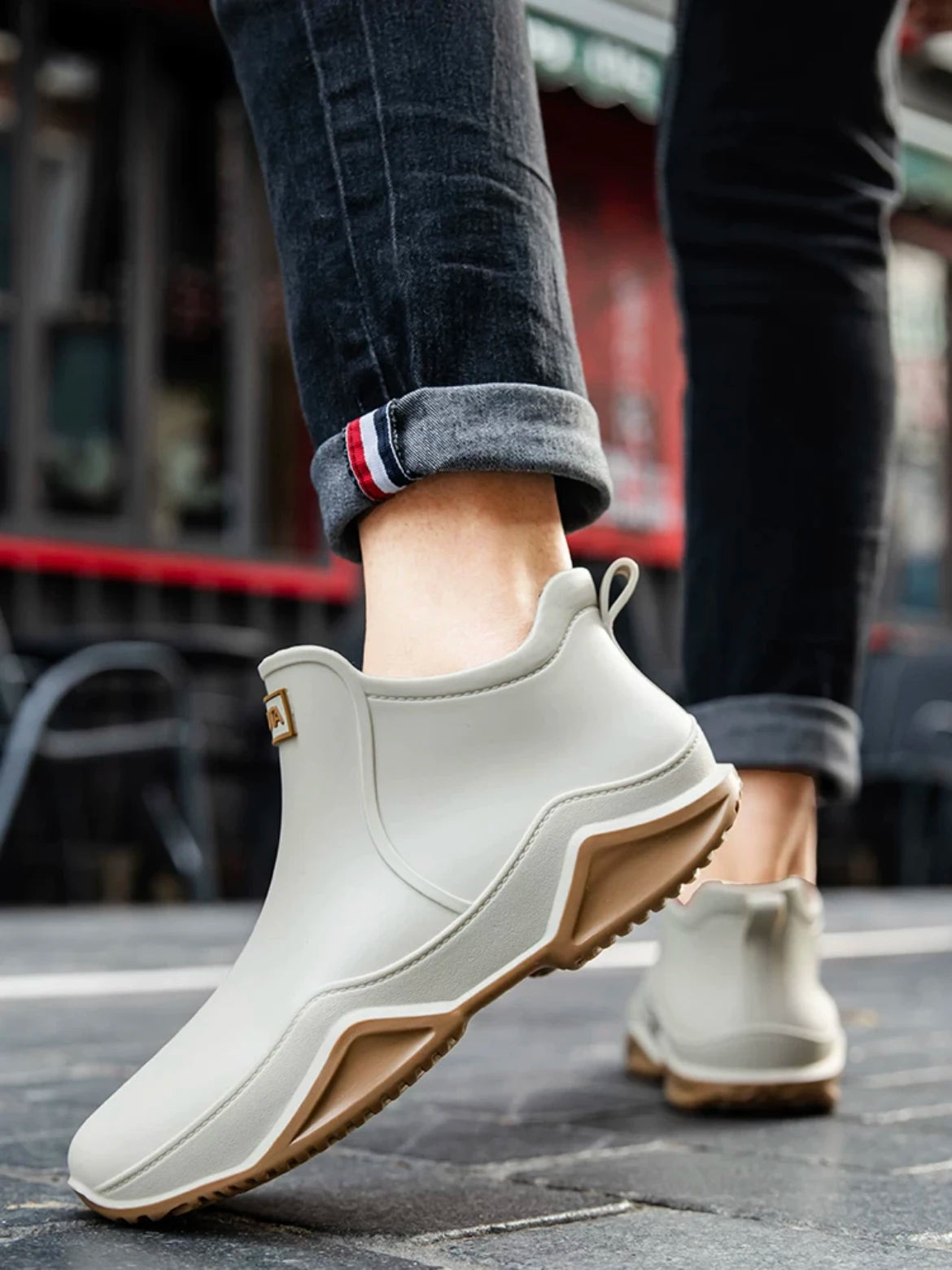 Fashion Couple's Outdoor Rain Boots New Men High Top Hiking Fishing Water Shoes Anti-slip Chef Work Ankle Boots Waterproof Shoes - Wild Frontier Gear LLC