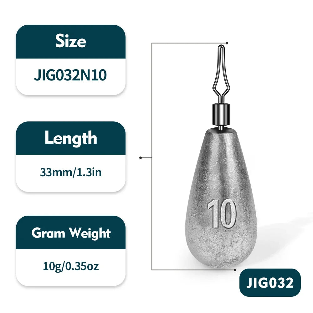 PROBEROS 10pcs/box Drop Shape Fishing Sinker 3.5g-5g-7g-10g-14g-20g Drop Shot Weights & Pencil Sinkers Tackle Wholesale Wild Frontier Gear LLC