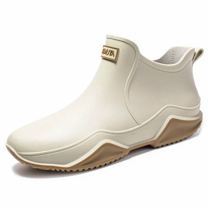 Fashion Couple's Outdoor Rain Boots New Men High Top Hiking Fishing Water Shoes Anti-slip Chef Work Ankle Boots Waterproof Shoes - Wild Frontier Gear LLC