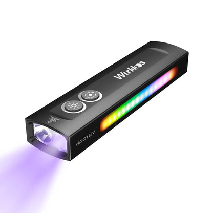 Wurkkos HD01 UV Multifunctional EDC Flashlight 1200 LM with 365nm UV light White flood 90CRI LED Side RGB Lights IP65 Waterproof Wild Frontier Gear LLC