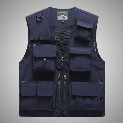 7XL 14 Pockets Summer New Men US Tactical Hiking Fishing Vest Man Photographer Waistcoat Mesh Cargo Sleeveless Jacket Tool Vest - Wild Frontier Gear LLC