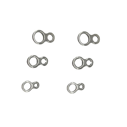 10-50Pcs Stainless Steel Fishing Solid Ring Sea Fishing Lures Connectors Jigging Ring Swivels Fishing Snap Accessory Tackle Tool