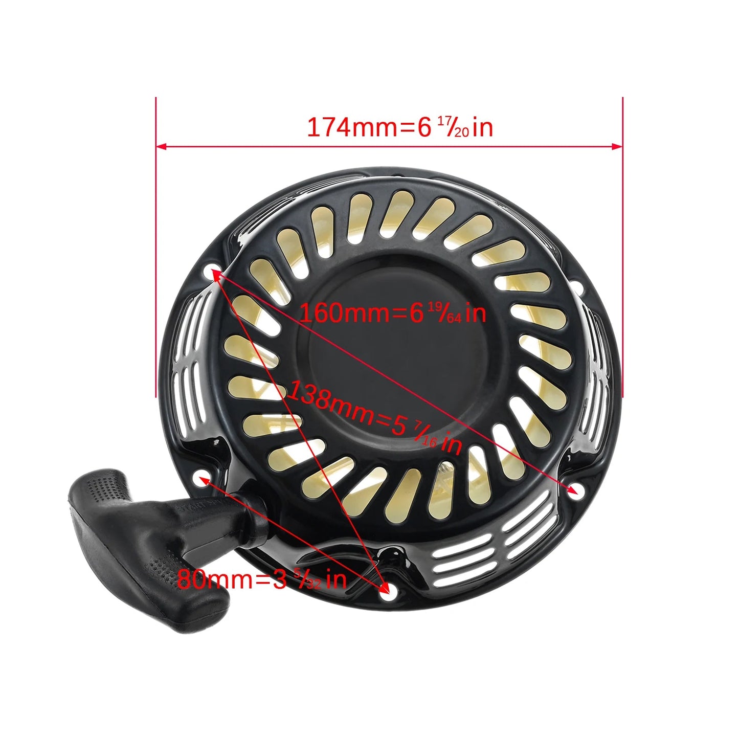 Recoil Starter Assy Fit For Coleman Baja Messimo Lifan Ducar 212Cc 196Cc 224Cc Harbor Freight Predator 212 224 7HP Pull Start Wild Frontier Gear LLC
