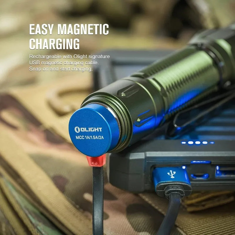 OLIGHT Warrior 3S 2300 Lumens Rechargeable Tactical Flashlight, Compact Dual-Switches LED Bright Light with Proximity Sensor Wild Frontier Gear LLC