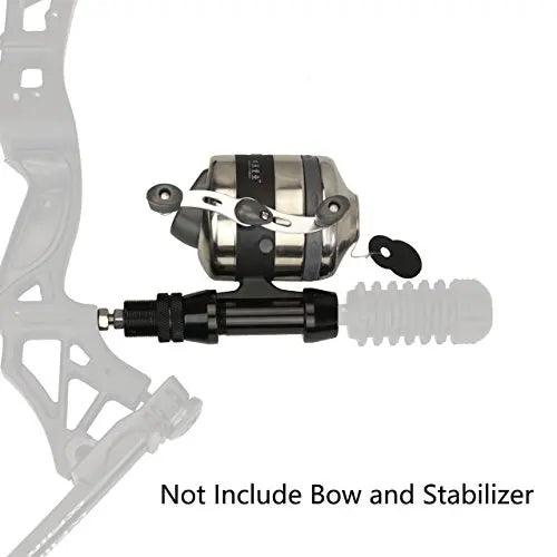 Bowfishing Spincast Reel with Adjustable Fishing Reel Seat for Right and Left Hand Use on Compound Bows - Wild Frontier Gear LLC