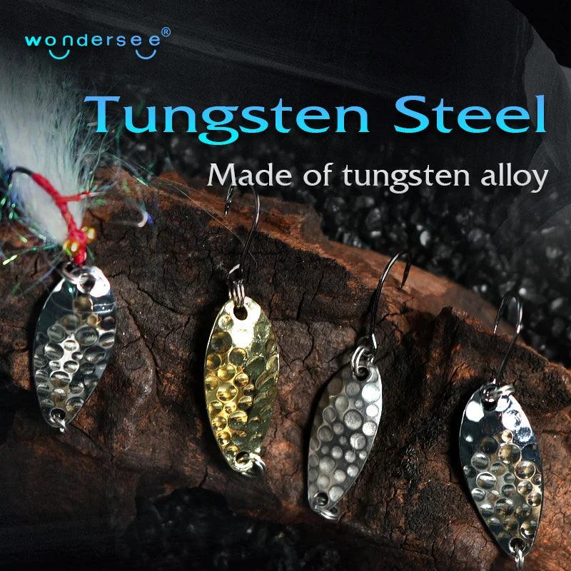 Tungsten Jig Spinner Lure for Bass and Trout Fishing - Available in 1.8g, 2.5g, 3.5g, and 5.3g - Wild Frontier Gear LLC