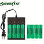 Skywolfeye Rechargeable 4 Bay Li-ion Lithium Battery Charger Compatible with 3.7V Li-ion Batteries 18650 18500 18350 26650 Wild Frontier Gear LLC