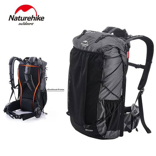 Naturehike Ultralight Backpack 60+5L/40L With Frame Waterproof Travel Bag Large Capacity Camping Outdoor Hiking With Rain Cover Wild Frontier Gear LLC