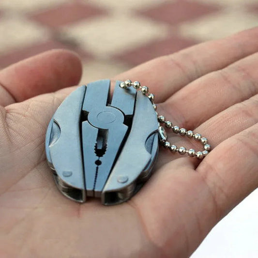 EDC Tools Travel Kits Portable Multifunction Folding Plier Stainless Steel Foldaway Knife Keychain Screwdriver Camping Survival Wild Frontier Gear LLC
