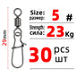 DNDYUJU 10 To 50X Fishing Swivel Snap Pin Bearing Rolling Swivel Stainless Steel Snap Fishing Connector Fishhook Lure Tools
