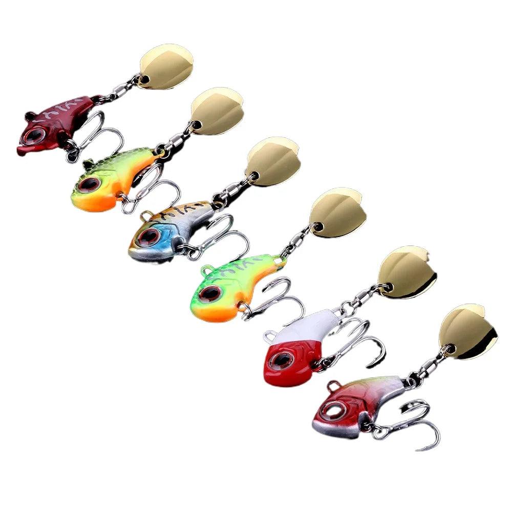 VIB Tail Spinner Fishing Lures - Metal Spoon Jigs for Bass, Pike, and Trout Tackle - Wild Frontier Gear LLC