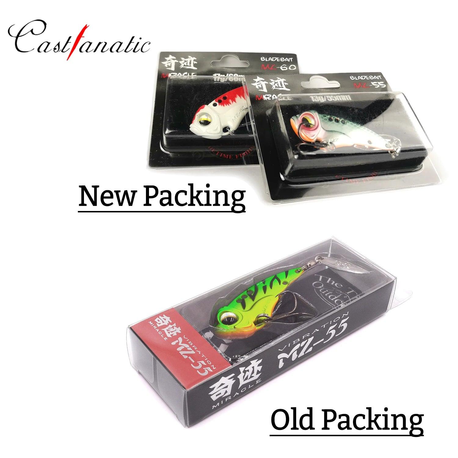 Castfanatic MZ55/MZ60 Metal VIB Lures - 17g/13g Lipless Blade Bait with Tail Spinner for Fishing Enthusiasts - Wild Frontier Gear LLC