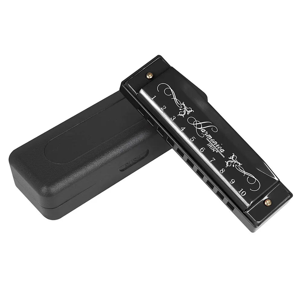 10 Hole 20 Tone Stainless Steel Cover Harmonica C Key Educational Music Harmonica for Beginners/Students/ Teaching/Friends Gift Wild Frontier Gear LLC