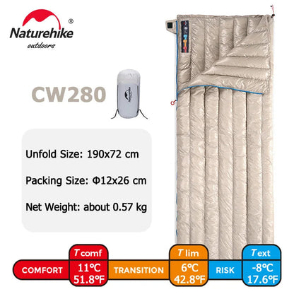 Naturehike Goose Down Sleeping Bag Naturehike Camping Ultralight Sleeping Bag Winter Waterproof Sleeping Bags Wild Frontier Gear LLC