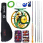 Sougayilang Fly Fishing Rod and Reel Full Kit 5sections Carbon Fly Fishing Rod and 5/6 Reel Perch Fly Fishing Suitable for Pesca - Wild Frontier Gear LLC