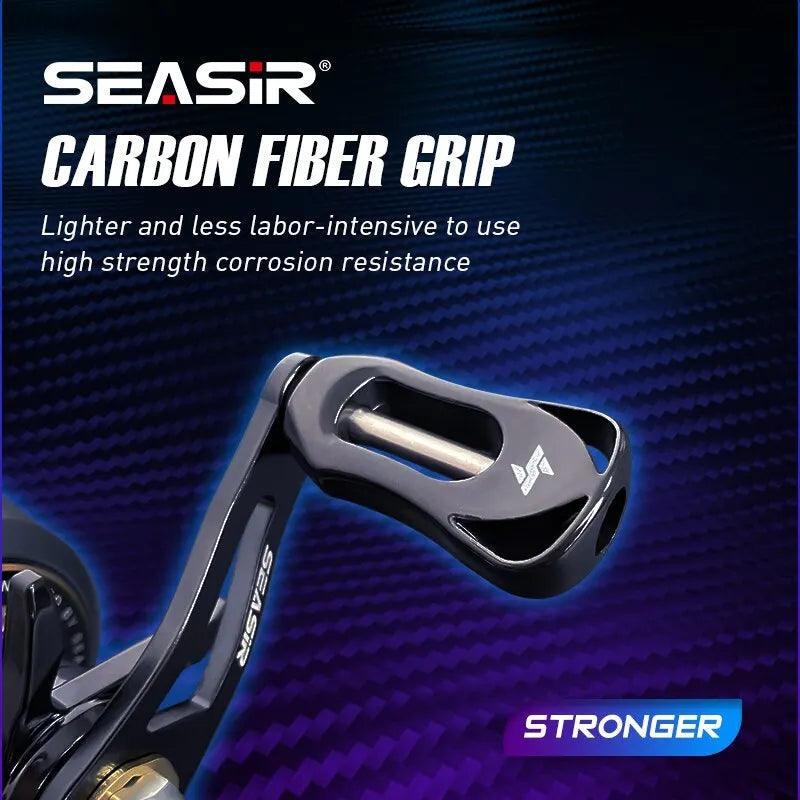 SEASIR CAST-X Baitcasting Fishing Reel with Dual Spools, 7.3:1 Gear Ratio, Lightweight Aluminum, Carbon Grip for Freshwater and Saltwater Fishing - Wild Frontier Gear LLC