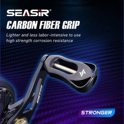 SEASIR CAST-X Baitcasting Fishing Reel with Dual Spools, 7.3:1 Gear Ratio, Lightweight Aluminum, Carbon Grip for Freshwater and Saltwater Fishing - Wild Frontier Gear LLC