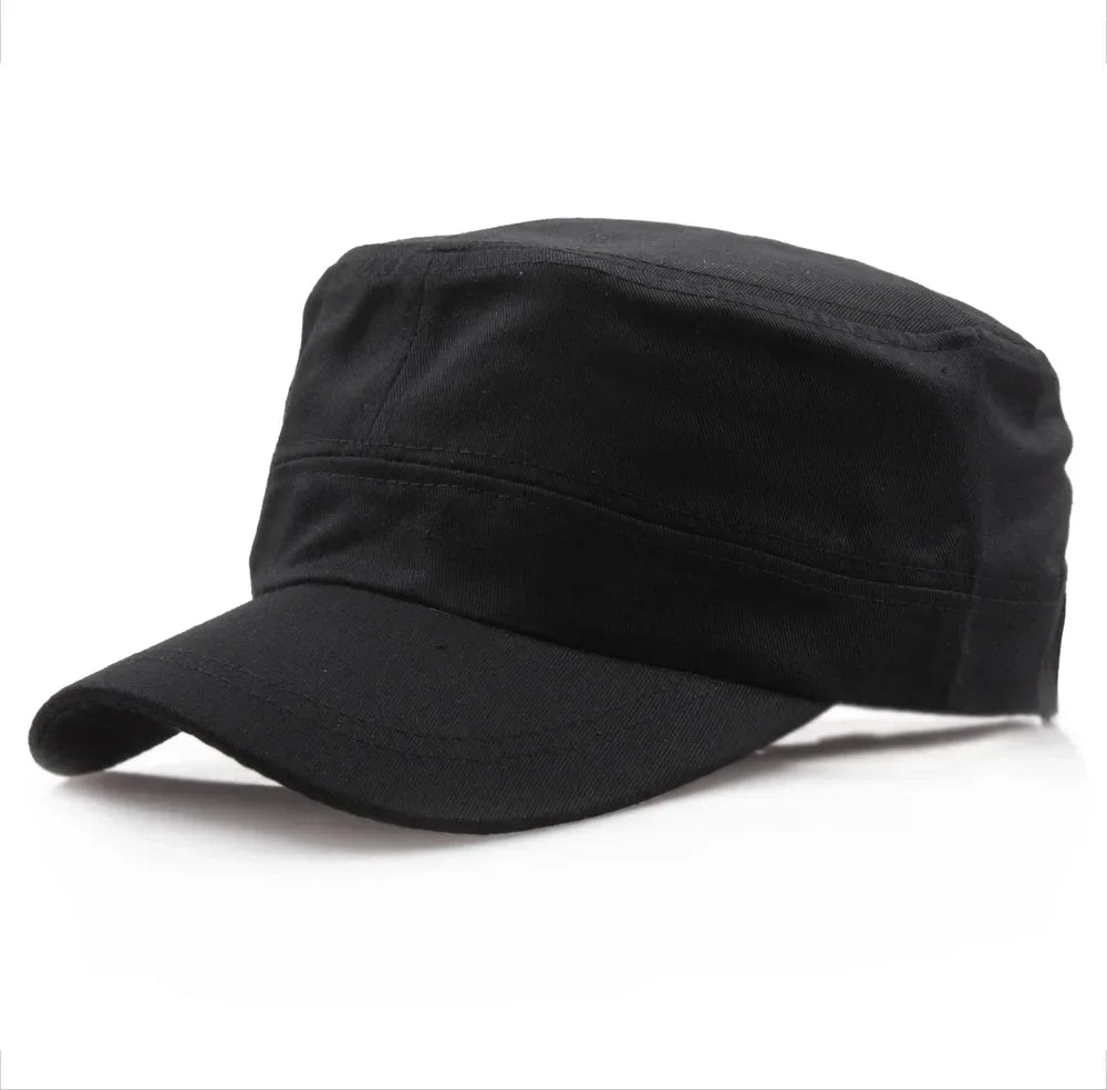 Solid Color Adjustable Military Hat Unisex Retro Plain Cotton Baseball Cap Fashion Casual Outdoor Breathable Hiking Hunting Hat