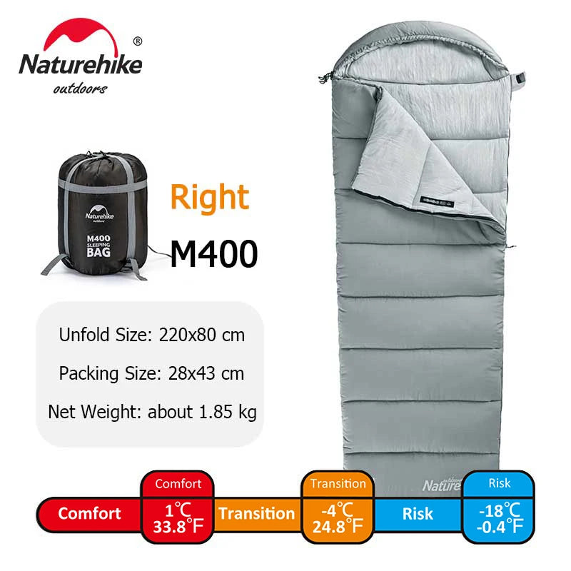 Naturehike Sleeping Bag M180 Lightweight Sleeping Bag M300 Double Camping Sleeping Bag M400 Machine Washable Winter Sleeping Bag Wild Frontier Gear LLC