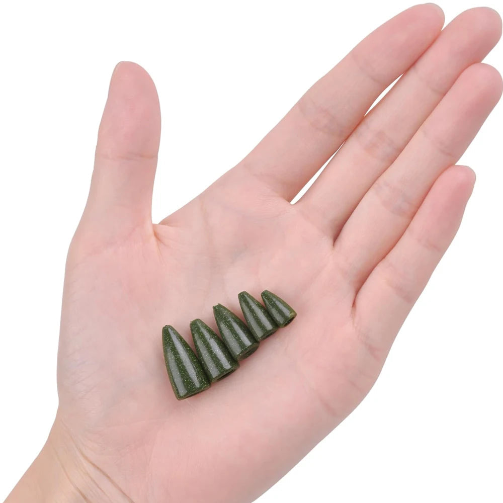 10/15/20Pcs Fishing Weights Sinkers Bullet Shape Worm weight Fishing Sinker for Bass Fishing Texas Rigs Fishing tackle 1.75g~10g Wild Frontier Gear LLC