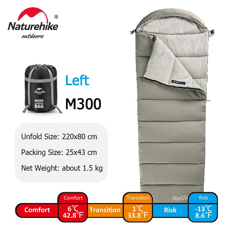 Naturehike Sleeping Bag M180 Lightweight Sleeping Bag M300 Double Camping Sleeping Bag M400 Machine Washable Winter Sleeping Bag Wild Frontier Gear LLC
