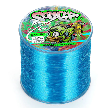 Sougayilang 500m Nylon Fishing Line Japanese Super Strong Monofilament Main Line Fishing Cord for Saltwater/Freshwater Fishing