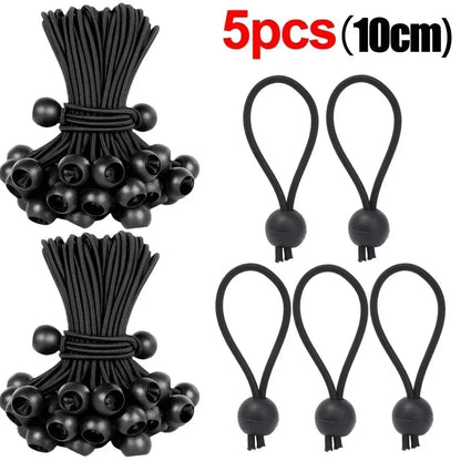 Outdoor Elastic Ball Rope Bungee Cords Portable Tent Fixing Tarpaulin Awning Canopy Heavy Duty Tarp Tie Down for Shelter Cargo Wild Frontier Gear LLC