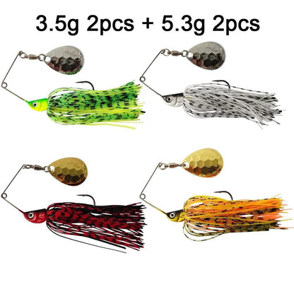 Eupheng Premium Spinner Bait Fishing Lures | Versatile Weight Options & 3D Fish Head Designs for Bass and Pike Fishing - Wild Frontier Gear LLC
