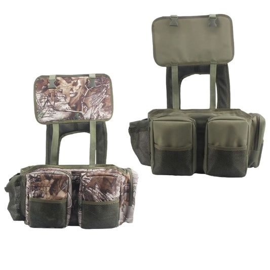 Fishing Seat Box Rucksack Fishing Tackle Storage Bag Durable Heavy Duty Canvas Bag for Platform Fishing Gear Accessories