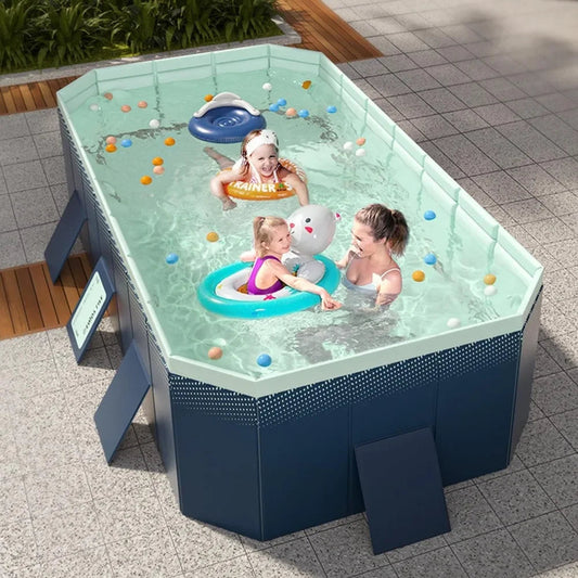 Non-Inflatable Foldable Dog Pool, Outdoor Foldable Swimming Pool, Large Collapsible Family Swimming Pool, Portable Hard Plastic Wild Frontier Gear LLC