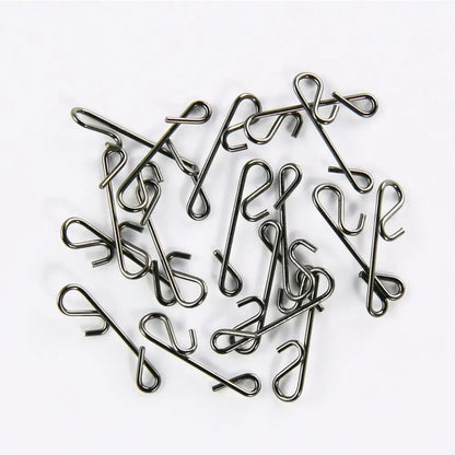 50 pcs Minfishing Fishing Snap Stainless Steel Knotless Connectors Fishing Line Wire Connector Fishing Pin for Carp Fishing