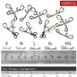 100pcs Fishing Swivel Snap Fast S M L XL XXL Size Snap Connector Knotless Stainless Steel Swivels High Quality