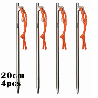 TiTo Titanium Alloy Tent Pegs Outdoor Camping Tent Nail Anti-bending Heavy Duty Canopy Titanium Tent Stake 20/24/30/35/40cm Wild Frontier Gear LLC