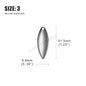 Countbass 50pcs Nickel-Plated Steel Willow Spinner Blades for DIY Fishing Lures - Smooth Finish, Perfect for Tackle Craft - Wild Frontier Gear LLC