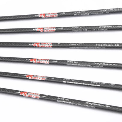6/12pcs Linkboy Archery ID6.2mm Pure 100% 3K Carbon Arrows Shafts 32" Sp250-800 Compound Traditional Bow arco e flecha hunting - Wild Frontier Gear LLC