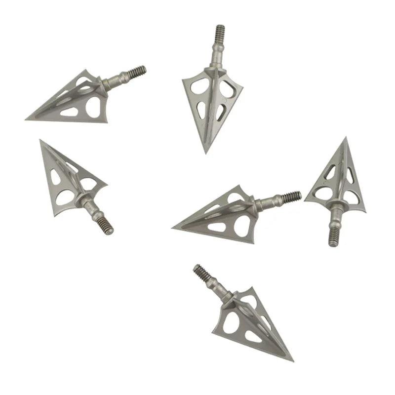 6/12pcs 3 Fixed X3/X5 Tips Archery Broadhead 100 Grain Stainless Alloy Arrowhead Hunting For Shooting Accessories - Wild Frontier Gear LLC