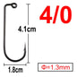 500 pcs 90 Degree Jig Fly Tying Strong Wire Saltwater Freshwater Fish Hook Aberdeen jig fishing size 6 4 2 1 1/0 to 4/0#