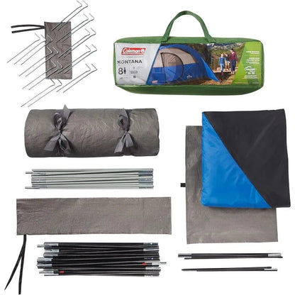 Coleman Montana Camping Tent, 6/8 Person Family Tent with Included Rainfly, Carry Bag, and Spacious Interior Wild Frontier Gear LLC