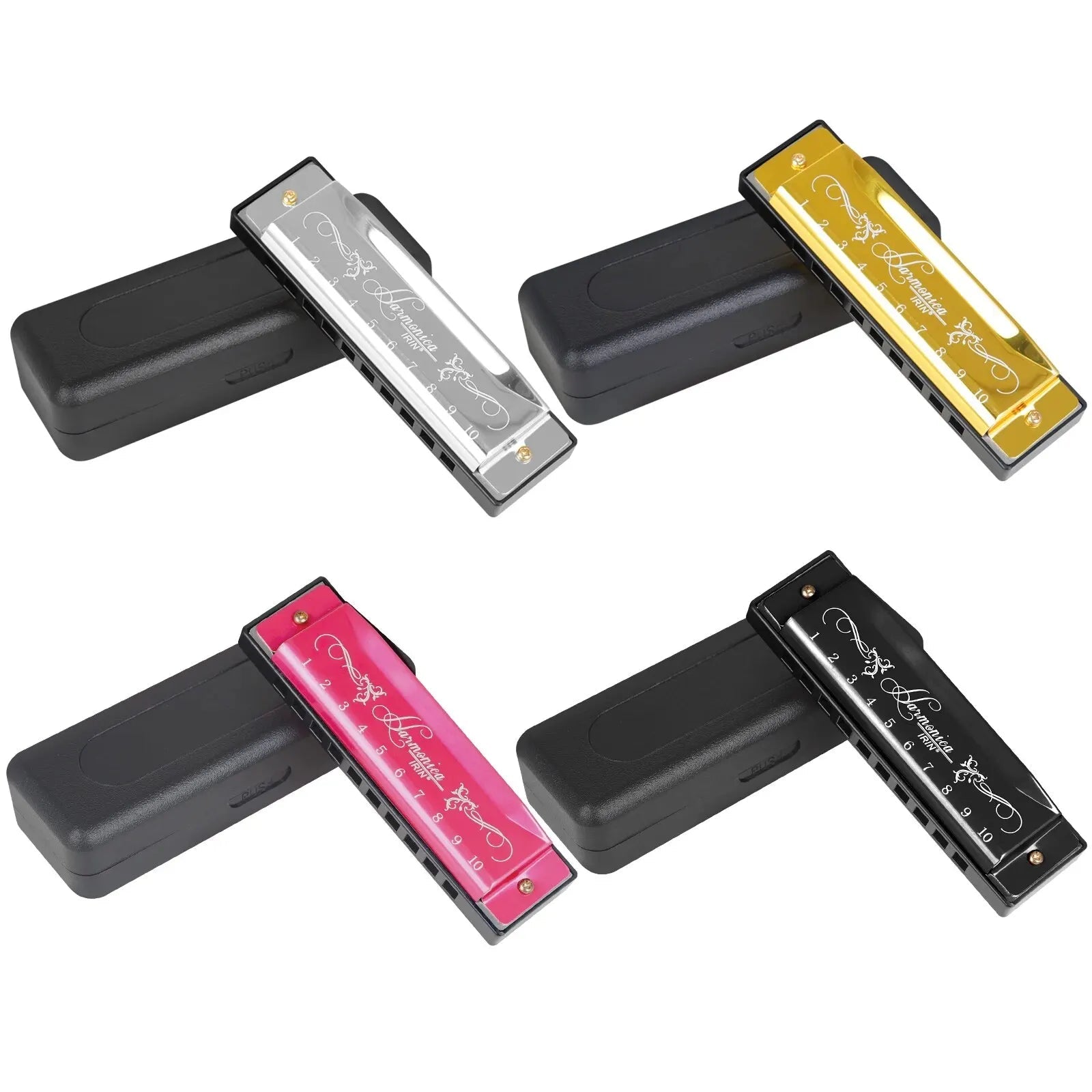 IRIN 10 Hole 20 Tone Harmonica Colorful C Key Harmonica Woodwind Instrument Suitable for Beginners Teaching Playing Gift Wild Frontier Gear LLC