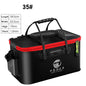 Portable EVA Thicken Waterproof Zipper Fishing Box Portable Folding Bag for Live Fish Bucket, Fishing Tackle with Shoulder Strap - Wild Frontier Gear LLC