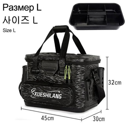 EVA Multifunction Fishing Bucket Rod Bait Reel Lure Live Fish Storage Bag Large Capacity Camping Fishing Accessories Tackle Box - Wild Frontier Gear LLC