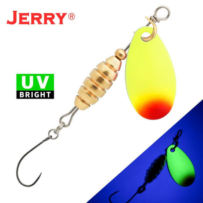 Jerry Spear Ultra-Lightweight Brass Spinnerbait Lures for Perch, Trout, and Bass Fishing - Wild Frontier Gear LLC