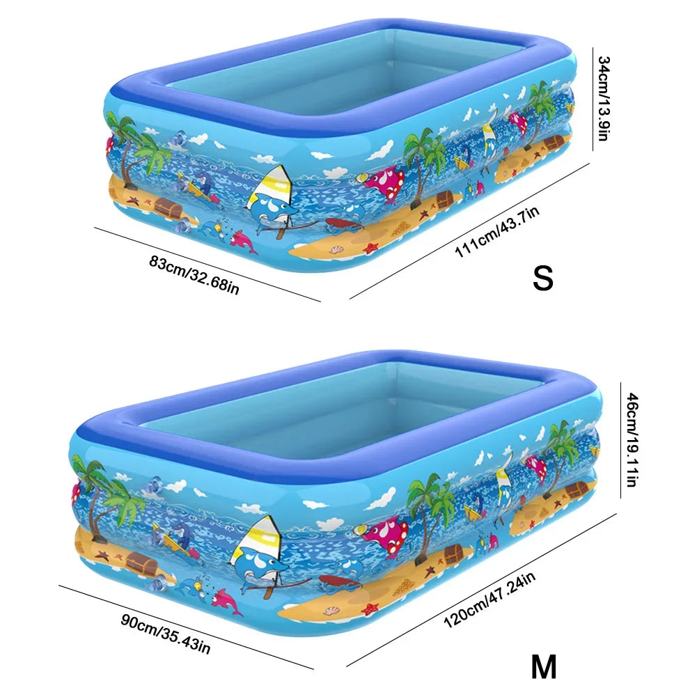 Inflatable Swimming Pool Large Family Pools Rectangle Framed Children Swimming Pool Summer Outdoor Kids Baby Bathtub Toys Wild Frontier Gear LLC