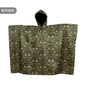 Polyester Twill Camouflage Raincoat, 3 in 1, Floor Mat, Outdoor, Hiking, Camping, Cape Style, 210T