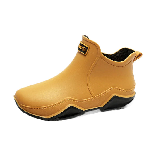 Fashion Couple's Outdoor Rain Boots New Men High Top Hiking Fishing Water Shoes Anti-slip Chef Work Ankle Boots Waterproof Shoes - Wild Frontier Gear LLC