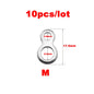 10-50Pcs Stainless Steel Fishing Solid Ring Sea Fishing Lures Connectors Jigging Ring Swivels Fishing Snap Accessory Tackle Tool